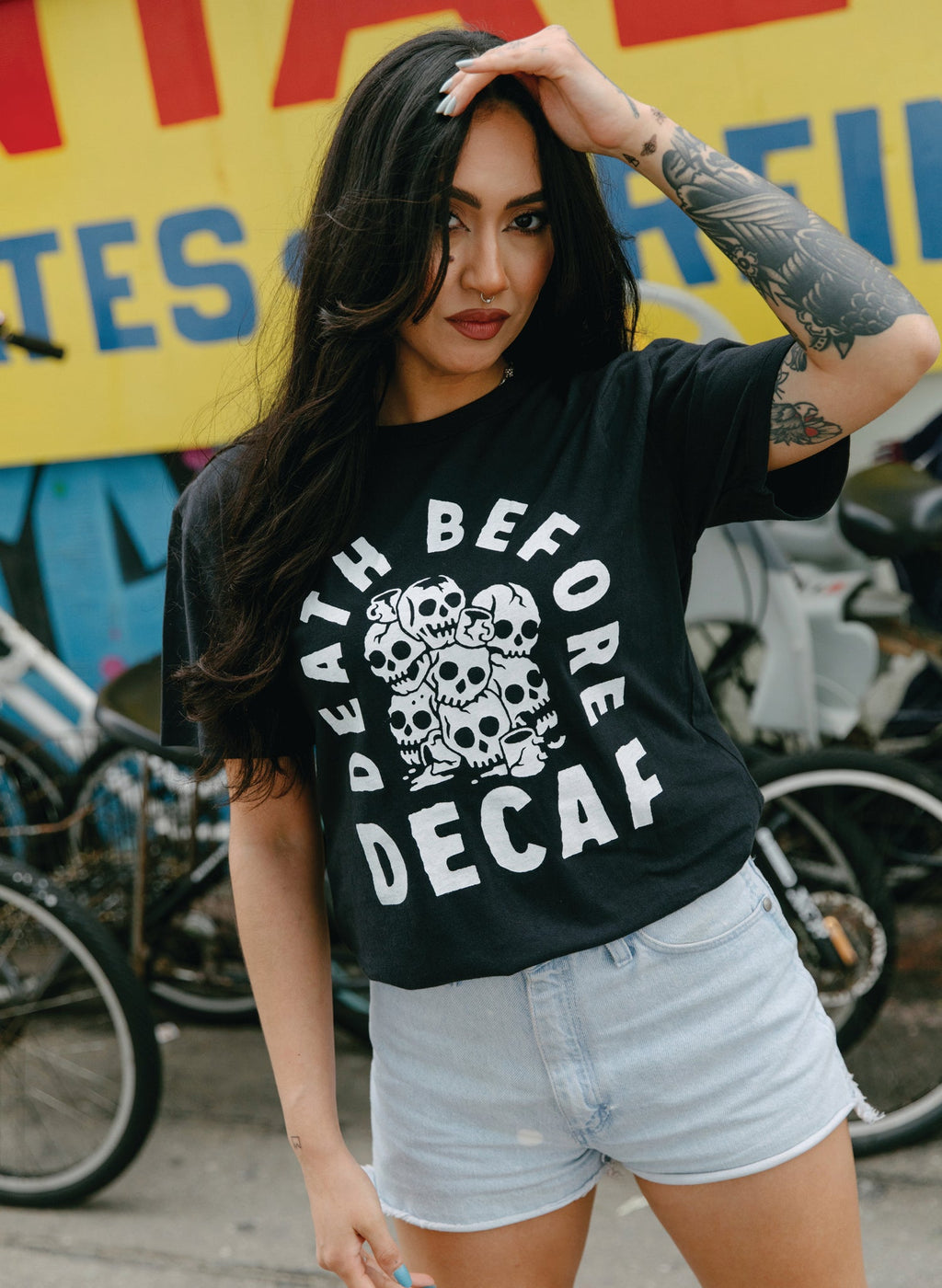 Death Before Decaf Tee